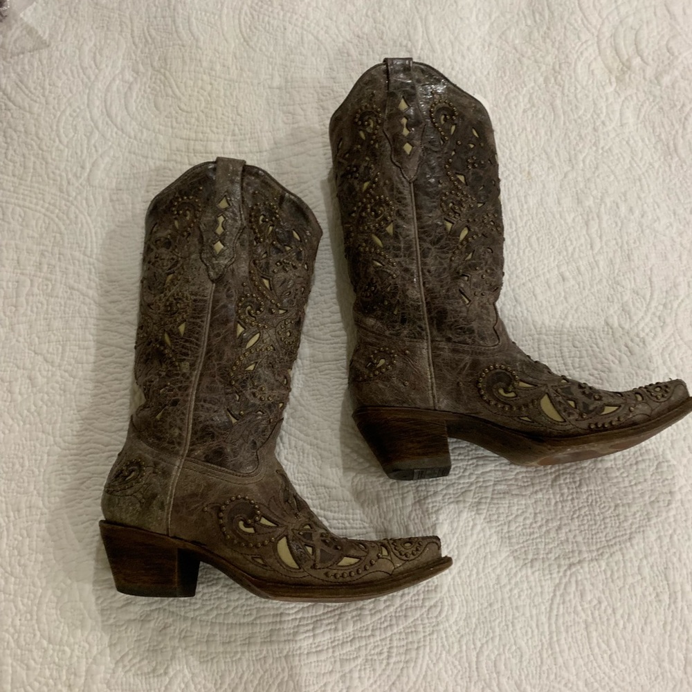 Coral western boots